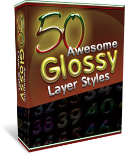 50 Awesome Glossy Layer Styles | Master Resale Rights